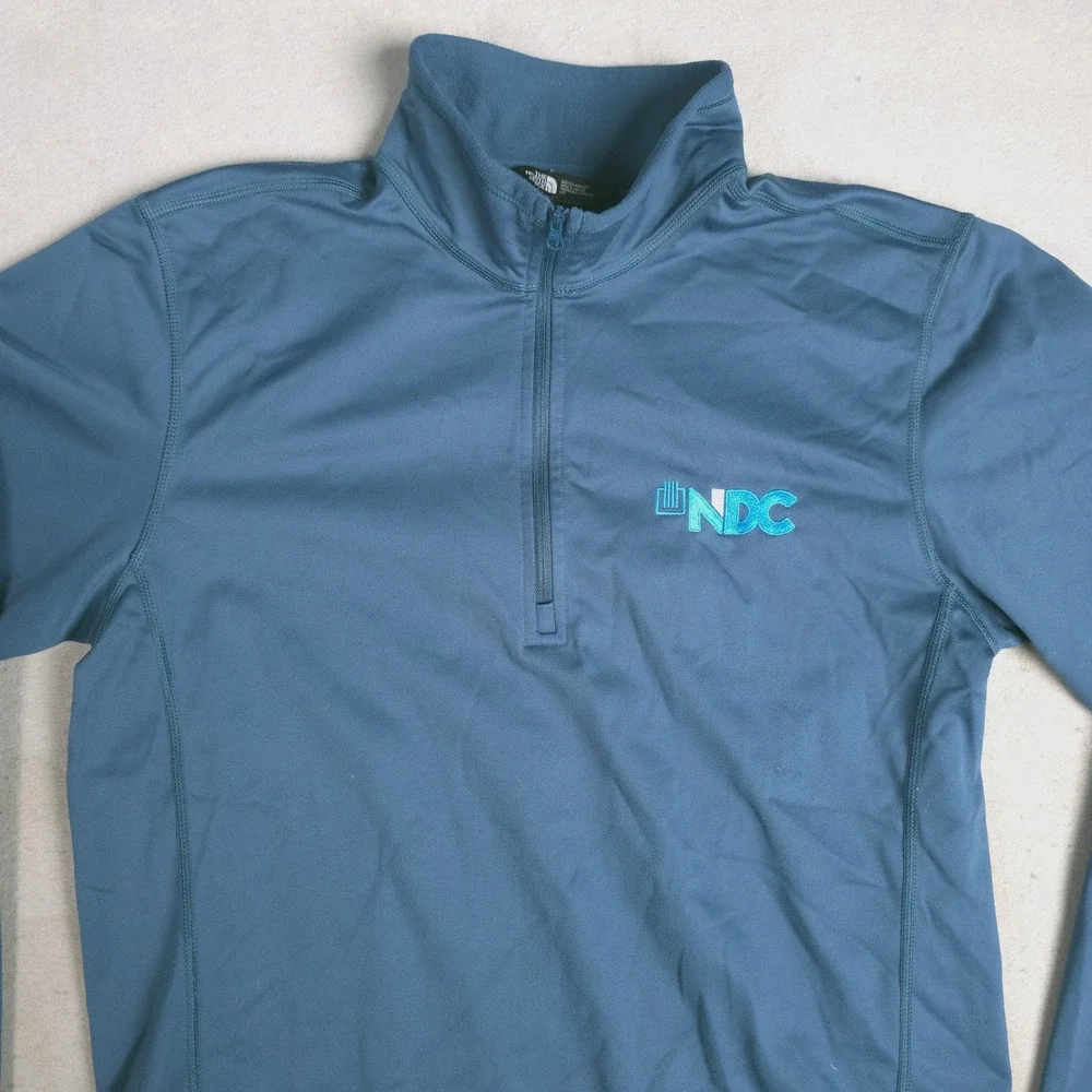 The North Face‎ Pullover Mens L Blue NDC Logo Long Sleeve 1/4 Zip